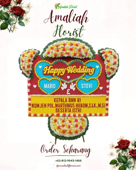 Papan Bunga Pernikahan Sawangargo